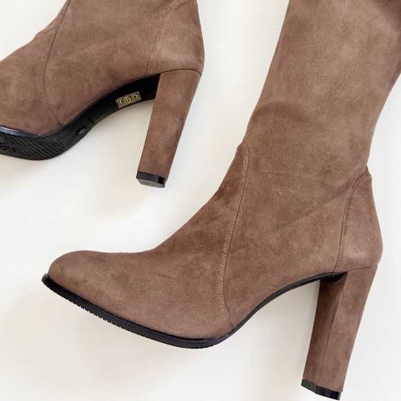 Stuart Weitzman Highland Over Knee Suede Boots Tall Taupe Classic Tan Brown US 9 - Picture 10 of 14